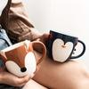Handcrafted Animal Print Mugs: 15Oz/450Ml Ceramic Fox And Penguin Mugs, Microwave And Dishwasher Safe, Perfect for Coffee, Tea, And More