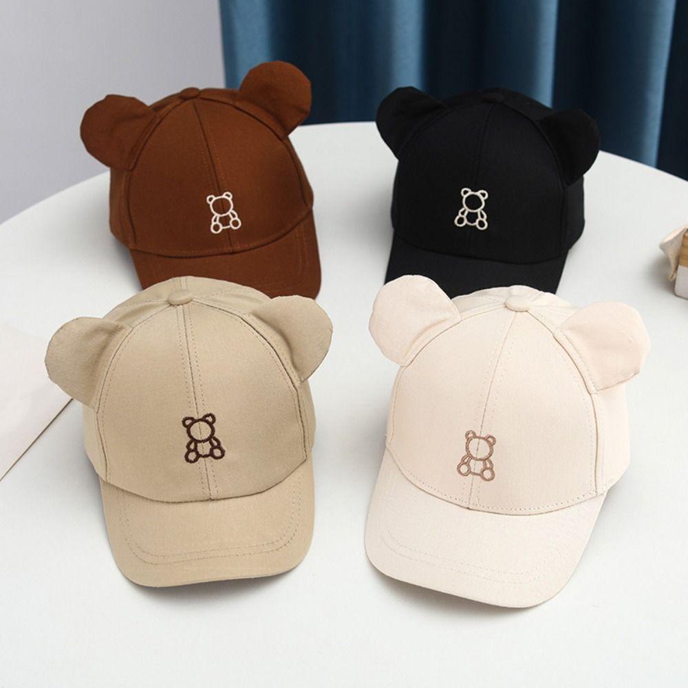 Cartoon Bear Toddler Peaked Cap Cute Baby Sun Visor Hat Children Sports Hats School Use