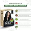 Nisha Natural Henna Powder Hair Colour Natural Black Semi-Permanent Hair Dye For Silky Shiny Hair 60g Pack Of 1