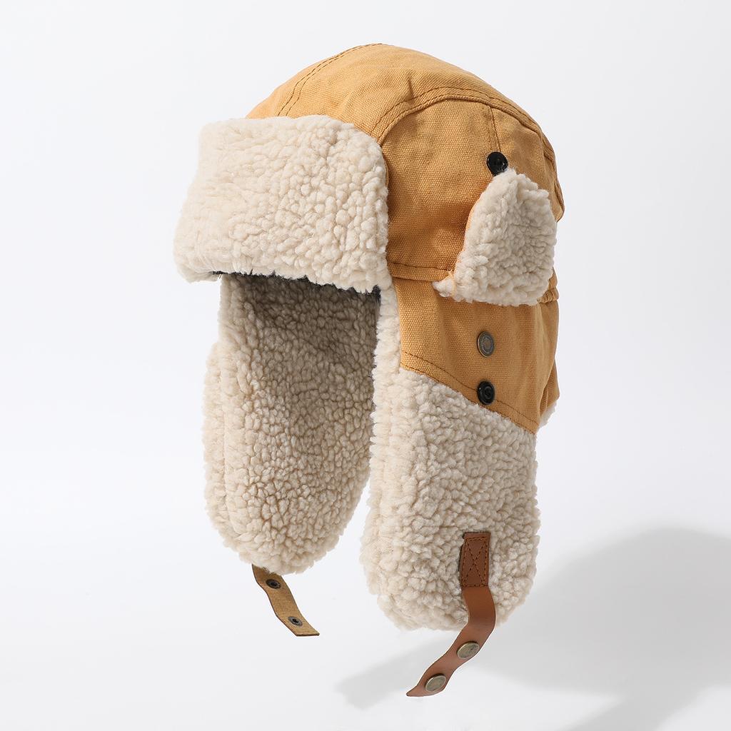 Winter Cold And Warm Lei Feng Hat Women'S Fleece Thickened Lamb Fleece Ear Protection Men'S Outdoor Versatile Hat
