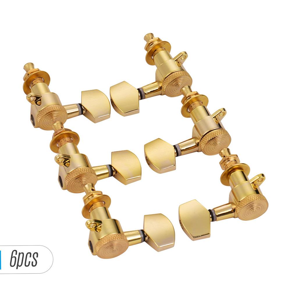 Pack of 6 Guitar String Tuning Pegs Locking Tuners Machine Heads Knobs 3L3R for Acoustic Electric Guitars Replacement