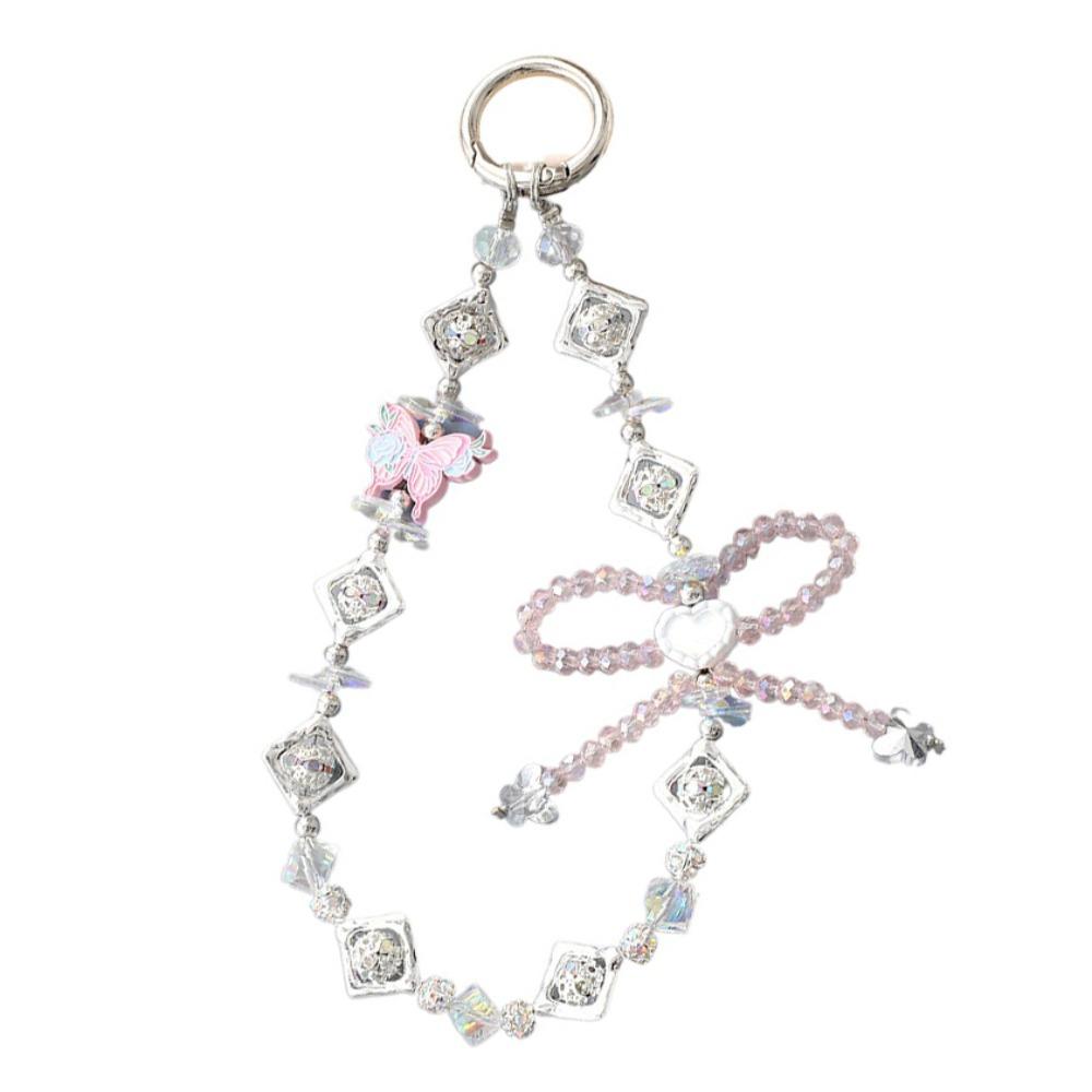 Bag Pendant Mobile Phone Keychain Strap Colorful Beads Phone Hanging Rope  Phone Case Accessories