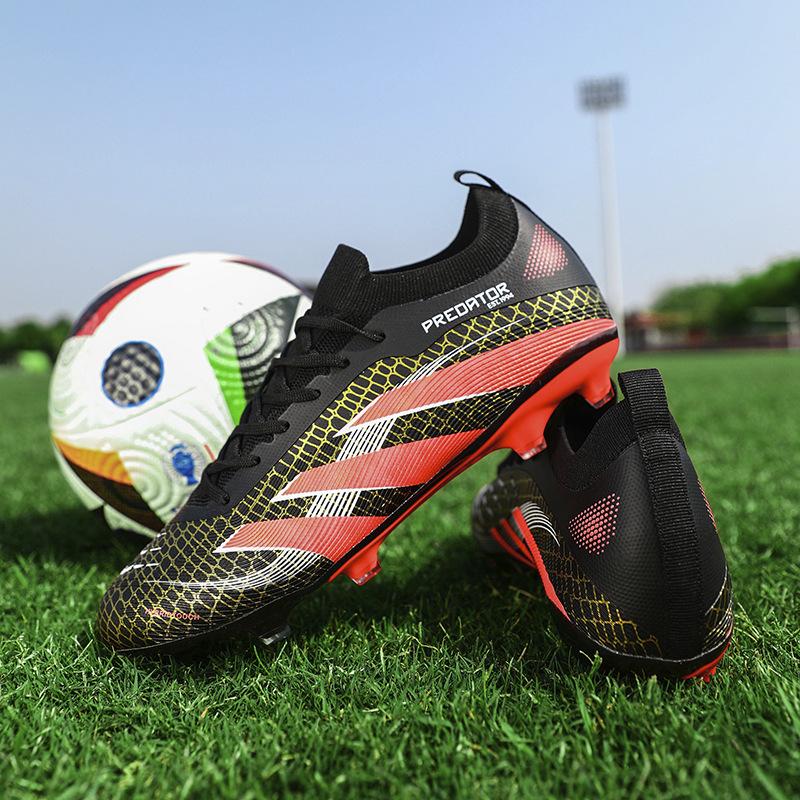 Large size high-top football shoes outdoor long nails broken nails football sports artificial grass TF anti-skid training shoes