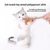 Wood Tianliao Feather Gall Fruit Raffia Grass Toy Cat Teething Stick Cat Gnawing Toy Cat Teasing Stick Cat Teasing Toy