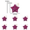 6Pcs Plastic Christmas Decorations Gold Glitter Star Decorations Christmas Tree Hanging Decorations Christmas Festive Supplies