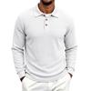 Men S Slim Fit Long Sleeve Polo Shirt Casual Basic Top