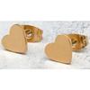 Boucles d'oreilles - Suck UK - Coeur - Acier inoxydable - Doré - 0,7 x 1 cm