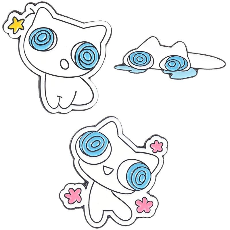 2-6pcs/set Cute Animal Enamel Pins Curious Monkey Golden Retriever Chubby Cat Crow Brooches Lapel Badge Jewelry Gifts For Friend
