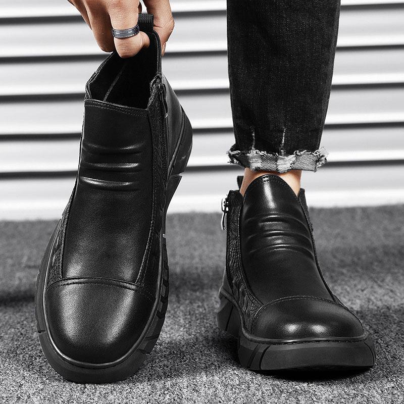 

Весна Осень Новые Модные Мужские Кроссовки Ретро Британский Стиль Универсальные Высокие Повседневные Туфли Уличная Рабочая Одежда Рабочая Обувь 44