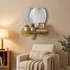 Wood Flower Wall Shelf Bohemian Style Decorative Wall Shelf Candle Wall Sconce  Room Decoration