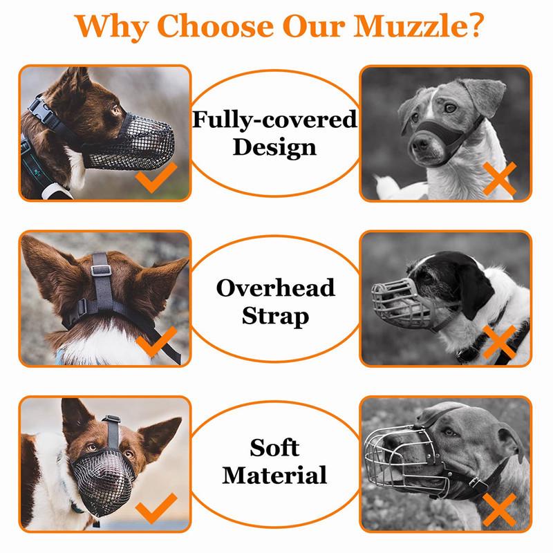 Breathable Mesh Dog Muzzle: Anti-Eating, Anti-Barking, Anti-Biting, Anti-Licking Cover for Small Dogs