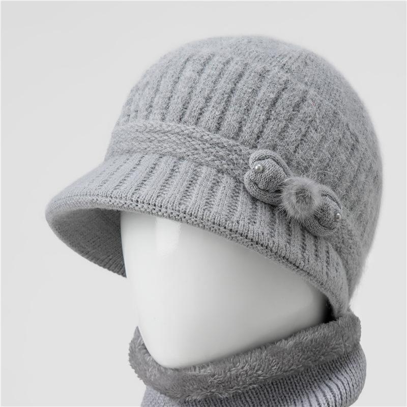 Hat Women's Autumn and Winter Knitted Hat Warm and Cold Hat Wool Hat