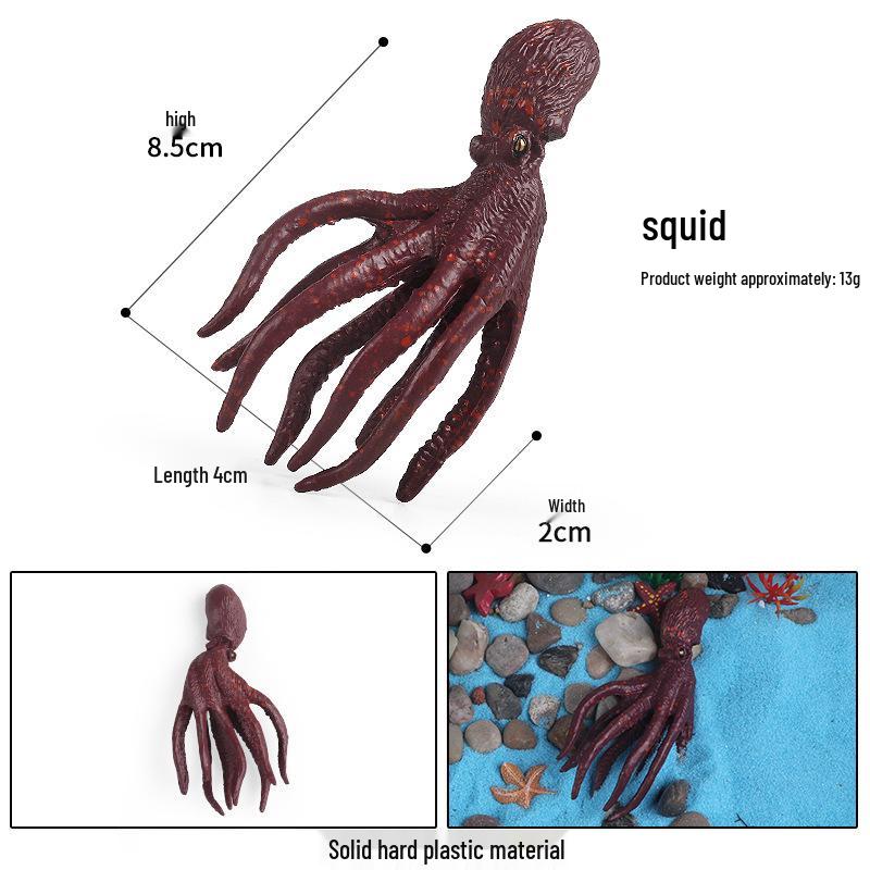 Solid Cross Water Drop Fish Simulation Toy Model - Bobo Sea Creature Ornament