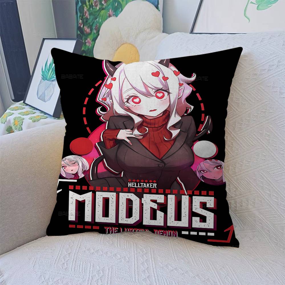 Helltaker Anime Office Cushion Pillowcase Car Cushion Cover45X45CM Lumbar Pillowcase Sofa Pillowcover