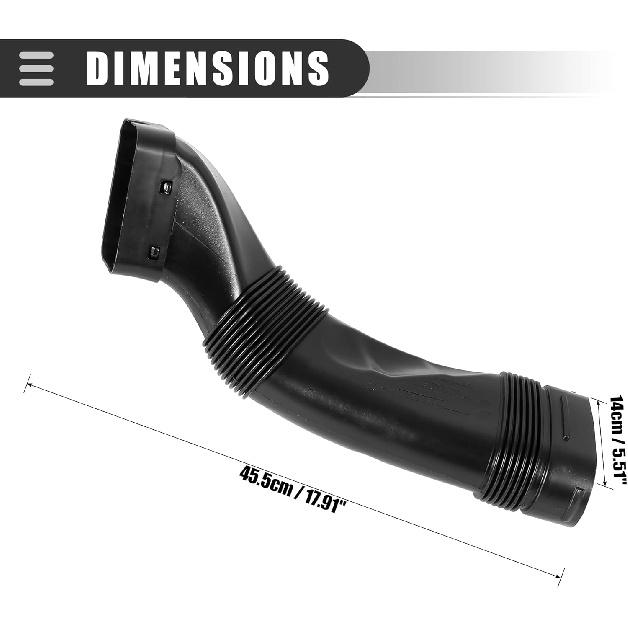 Motoforti Car Engine Air Intake Hose,Air Filter Hose,for BMW 535i 2011-2016,Plastic,Black