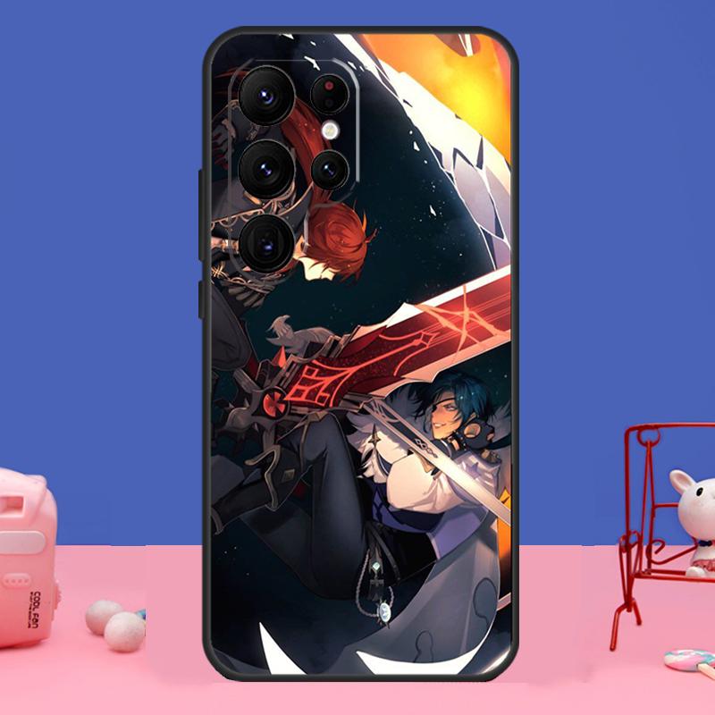 Kaeya and Diluc Genshin Impact Case For Samsung Galaxy S23 S22 S24 Ultra S8 S9 S10 Plus Note 10 20 Ultra S20 S21 FE Cover