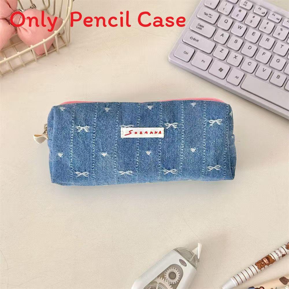 Stylish Jeans Pencil Bag With Polyester Material For Back To School Supplies For Teens