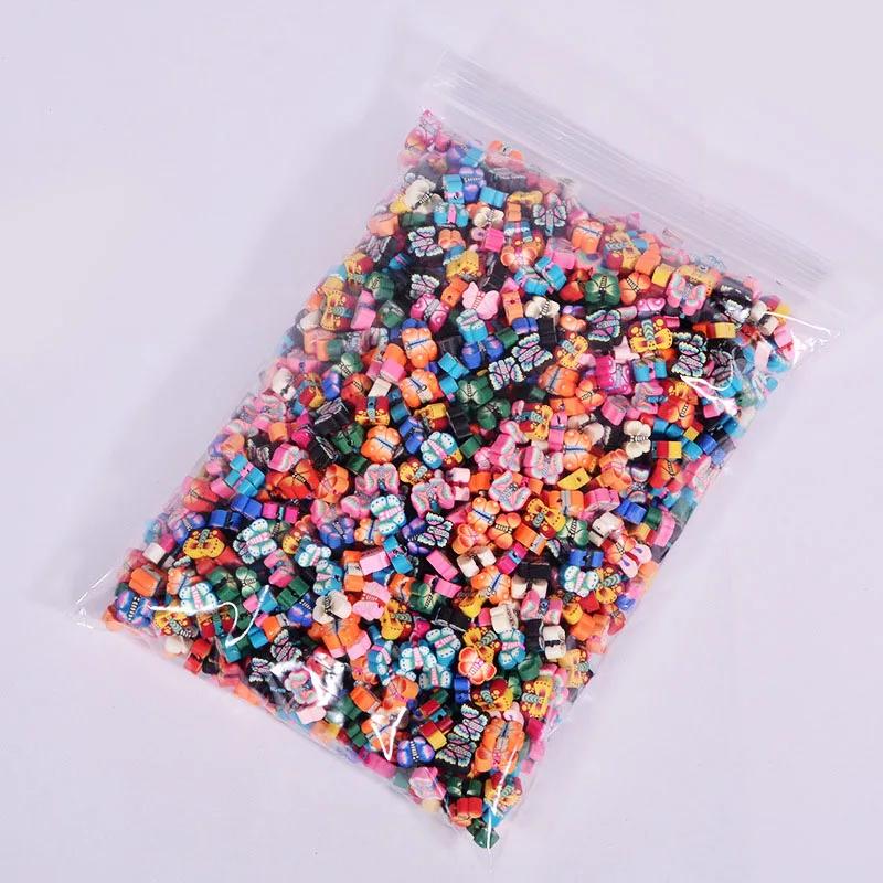100Pcs/Lot 0.4cm Soft Pottery DIY Slime Fluffy Accessories Fruit slices Filler For Polymer Clay Toy For Children slime supplies