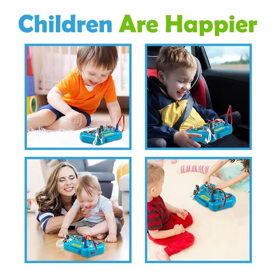 1 Stück Montessori Busy Board Spielzeug für Kleinkinder Geschenke für 3-jährige Baby Jungen Mädchen Pädagogisches Lernspielzeug Reise Komfort Spielzeug