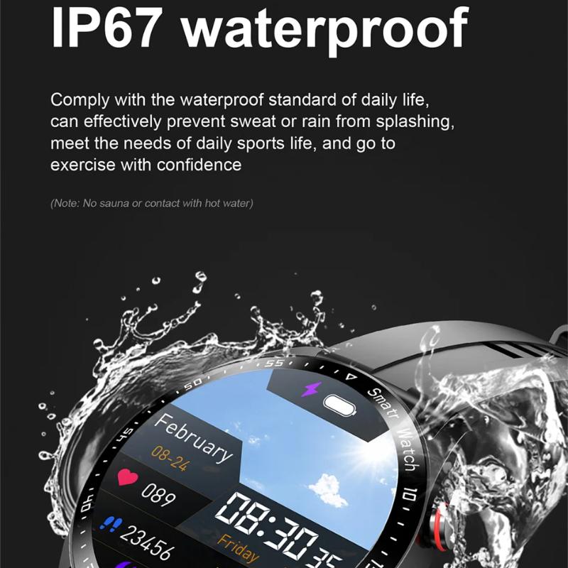 2025 New 1.5 inch Smart Watch Men Bluetooth Call Heart Rate ECG Health Fitness Sports Watch Waterproof Business Man Smartwatch