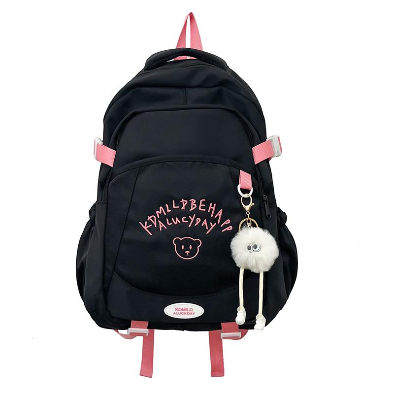 Schoolbag New School Bag Women's Japanese ins Wind Letter Embroidery Treasure Girl Travel Backpack Versatile Middle School Backpack