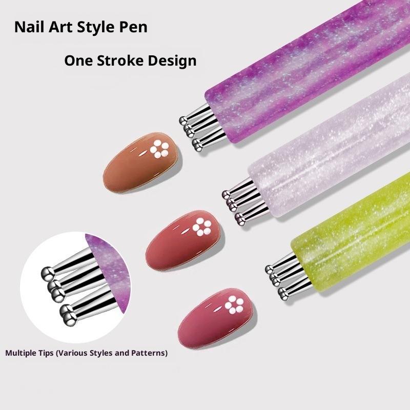 Nageldesign-Tipp Malen Zeichnen Schnitzen Punktierstift Nagelkunst-Spitze Punktfarbe Nagelkunst-Punktierwerkzeuge