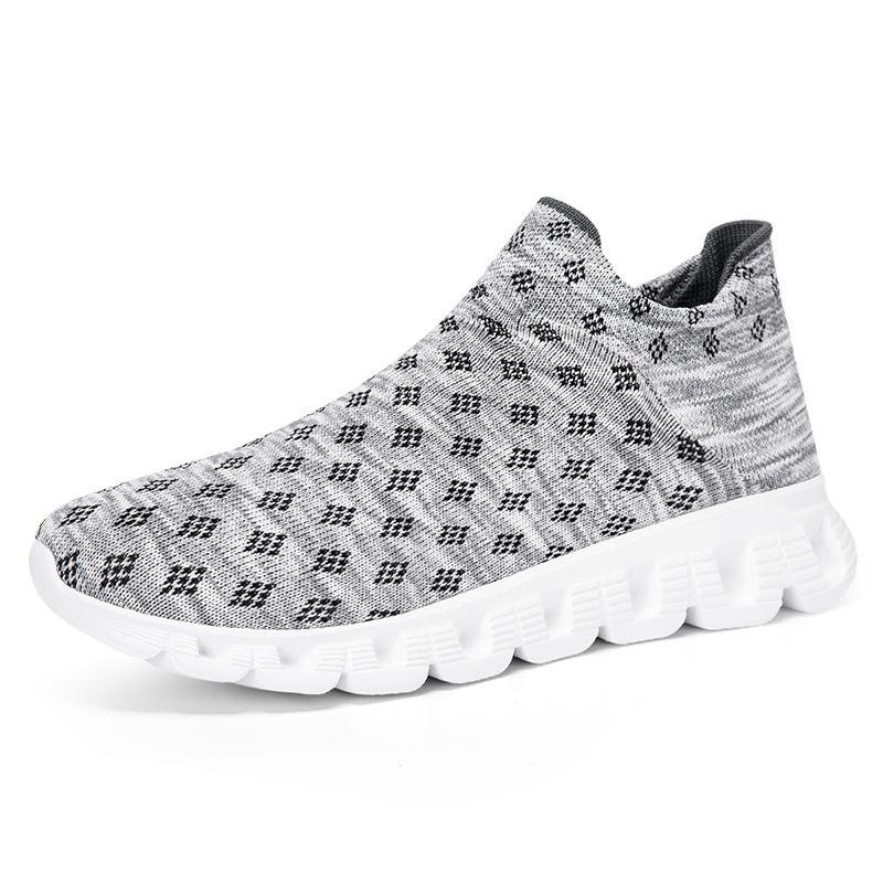 

Jinjiang Four Seasons Flying Weaving Large Size Men S And Women S Casual Shoes Lightweight Soft Sole Couple Mesh Sports Socks Shoes 35 серый