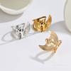 Guardian Angel Vintage Punk Wings Elemental Metal Scarf Buckle Ring
