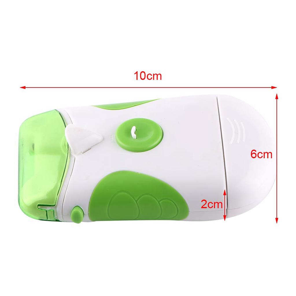Electric Nail Clipper, 2 in 1 Safe Nail Clipper with Light, Quick   Care Nail File, Easy Cleaning, White and Green Mix, 10 x 6 x 2 cm, Battery