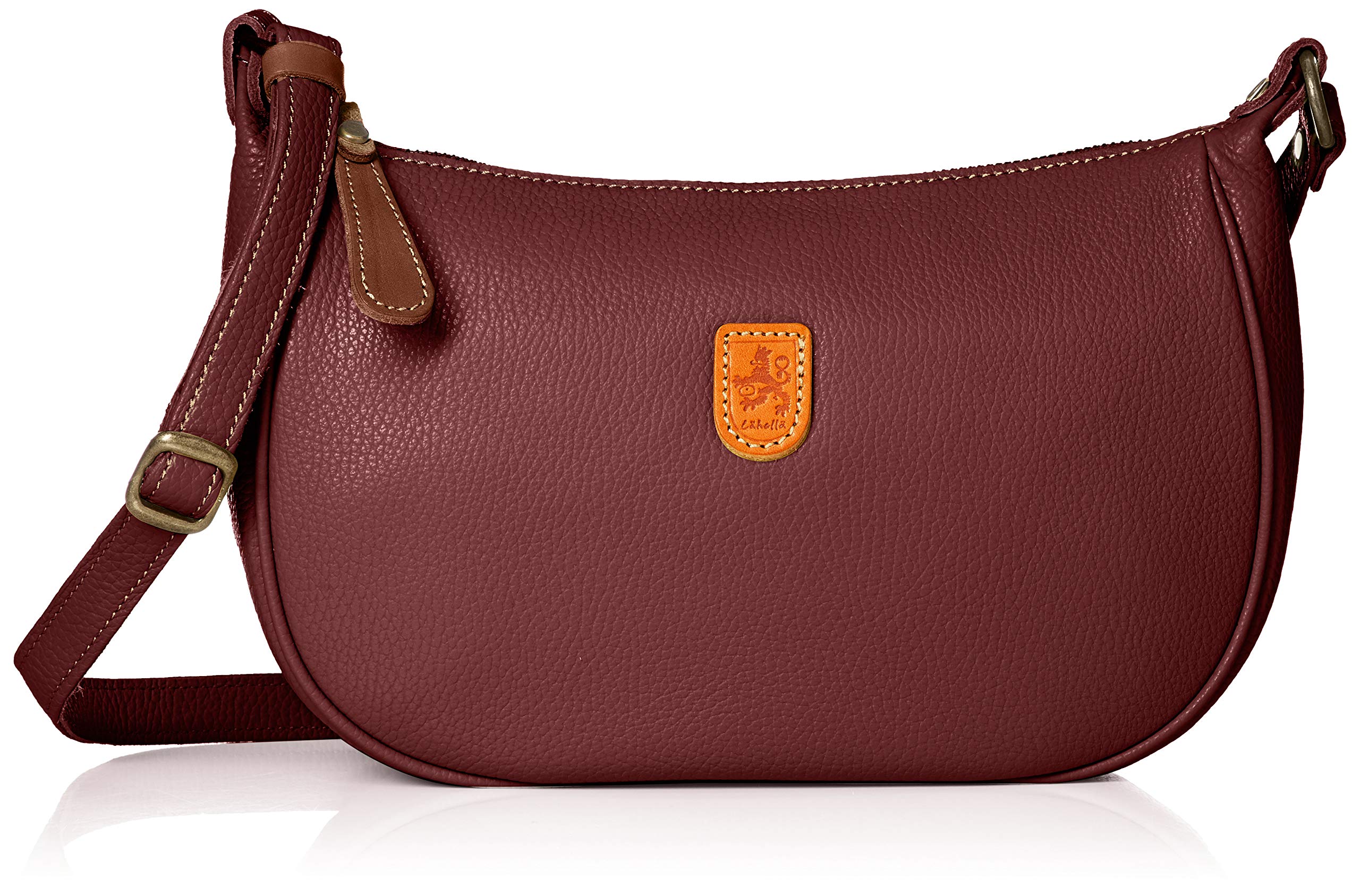

Italian Shrink Leather Horizontal Shoulder Bag Genuine Italian Leather Shrink Leather Shoulder Made in Made in High Color Wine [Rahera] (LS-70) винний