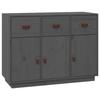 820149 vidaXL Buffet Gris 100x40x75 cm Bois massif de pin