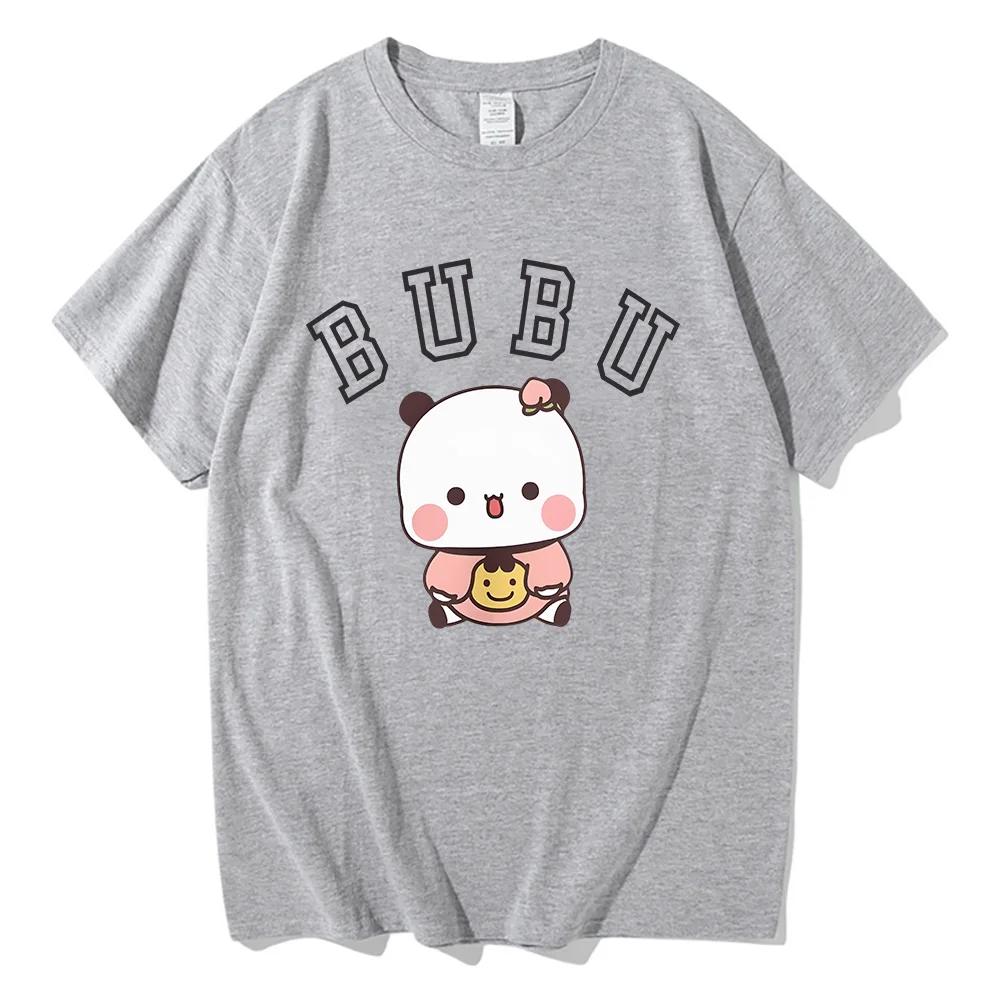Kawaii Bubu Dudu Panda Bear T-shirts Short Sleeve Summer Women Tee-shirt Cartoon Graphic Printing Tshirts Casual Girls Tees