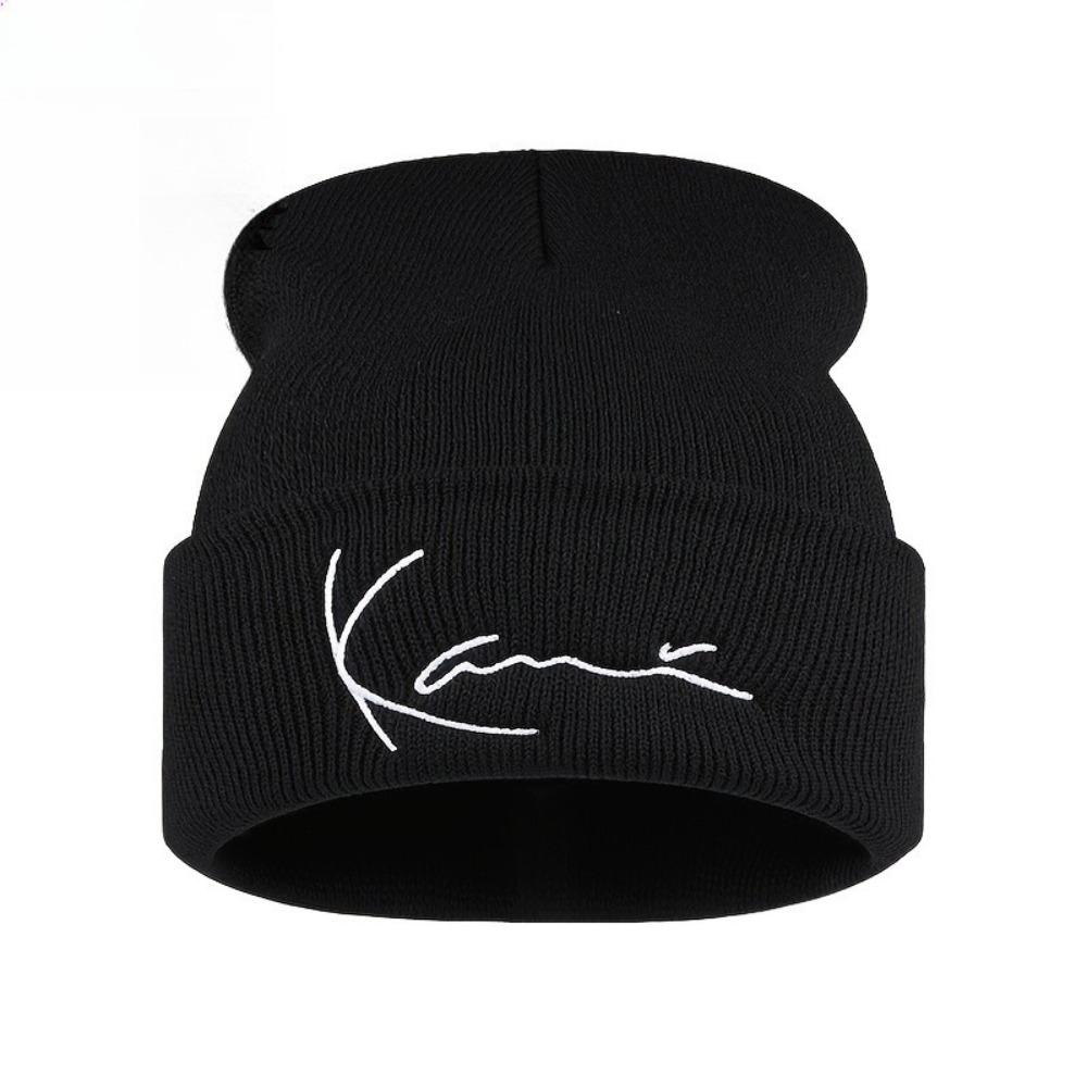 Woolen Letter Knit Hat Ear Protection Female Beanie Caps Ladies Casual Cap for Woman/Men