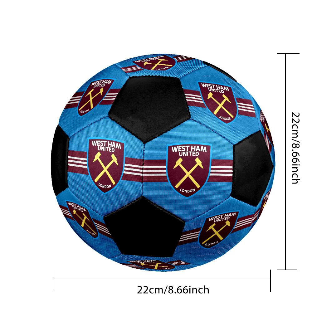 West Ham United F.C Soccer Ball Colorful All Ages Machine Stitched PVC Competition Ready Durable High-Bounce.SIZE5