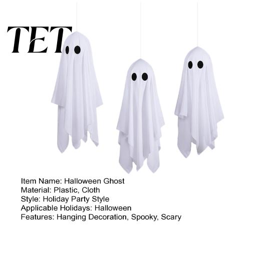 Hanging Ghost Decorations for Yard 3Pcs Halloween Decorations, Spooky Flying with Festival Atmosphere Decor Lanyard Haunted House, Outdoor,