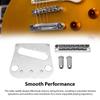 Fockety Metal Guitar Chrome Electric Guitar Bridge Adjustable Saddle Roller Easy Installation Roller Saddle Guitar Bridge Kit for Electric Guitars and