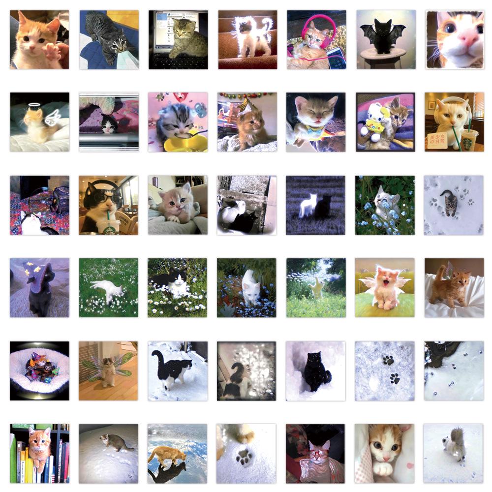 Süße Katzen-Sticker - 80 Blatt für Notizbücher, DIY, Handy & Notizbuch Dekoration