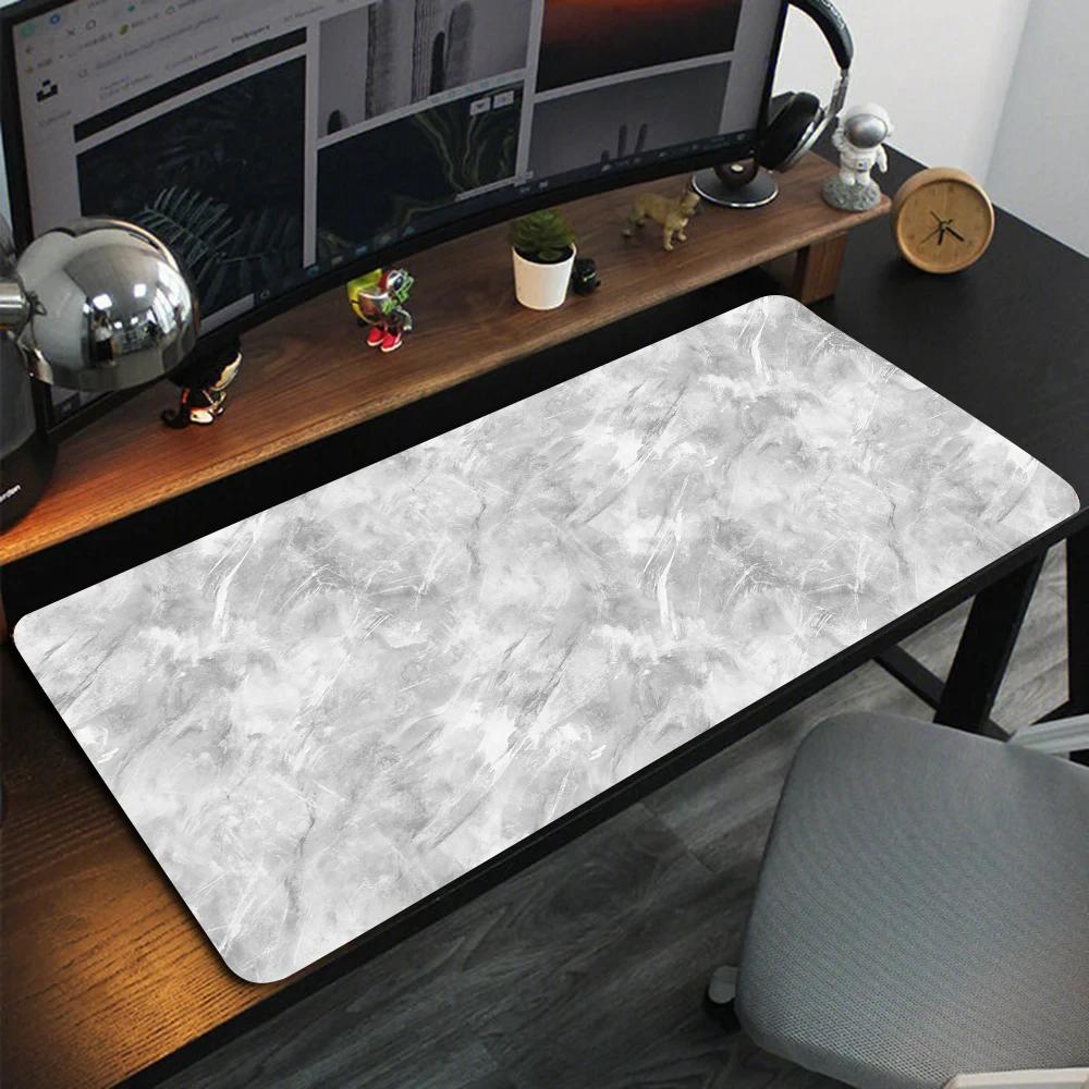 Large Gaming Mouse Pad Grey Texture Pattern New Mousepad Computer Office Game Table Mat XXL 90x40 Rubber Anti-slip Keyboard Pads