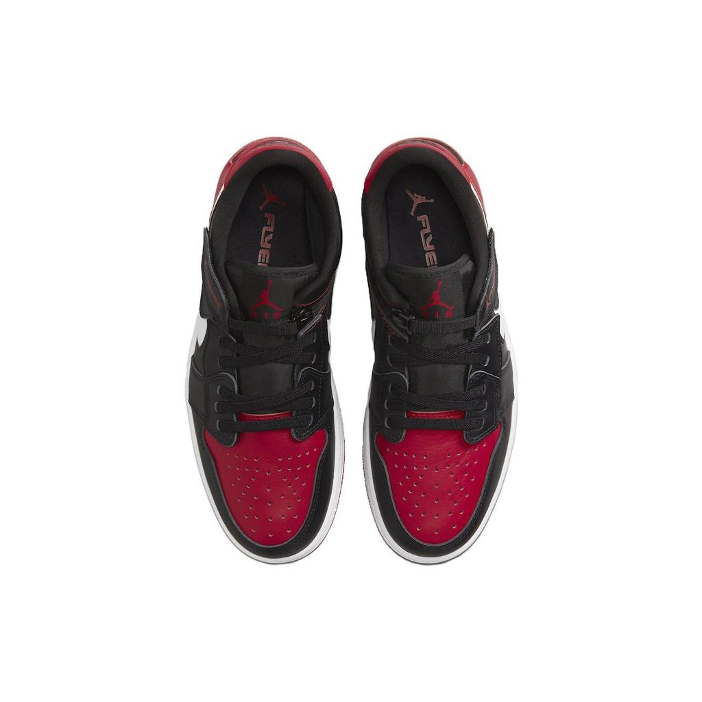 Jordan 1 Low FlyEase Black White Gym Red DM1206-066
