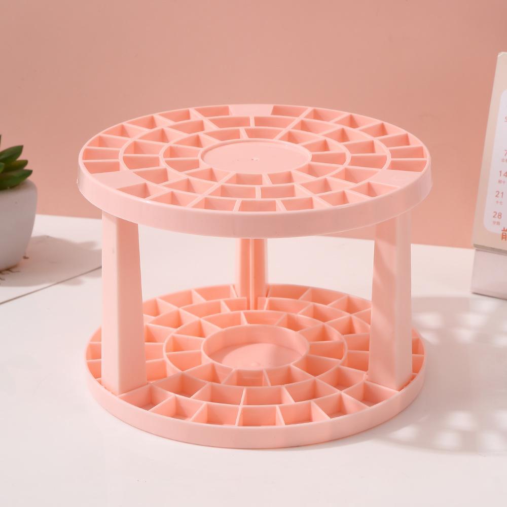 Round Multifunctional Desktop Shelf Plastic Finishing Pen Holder Cosmetics Storage Shelf