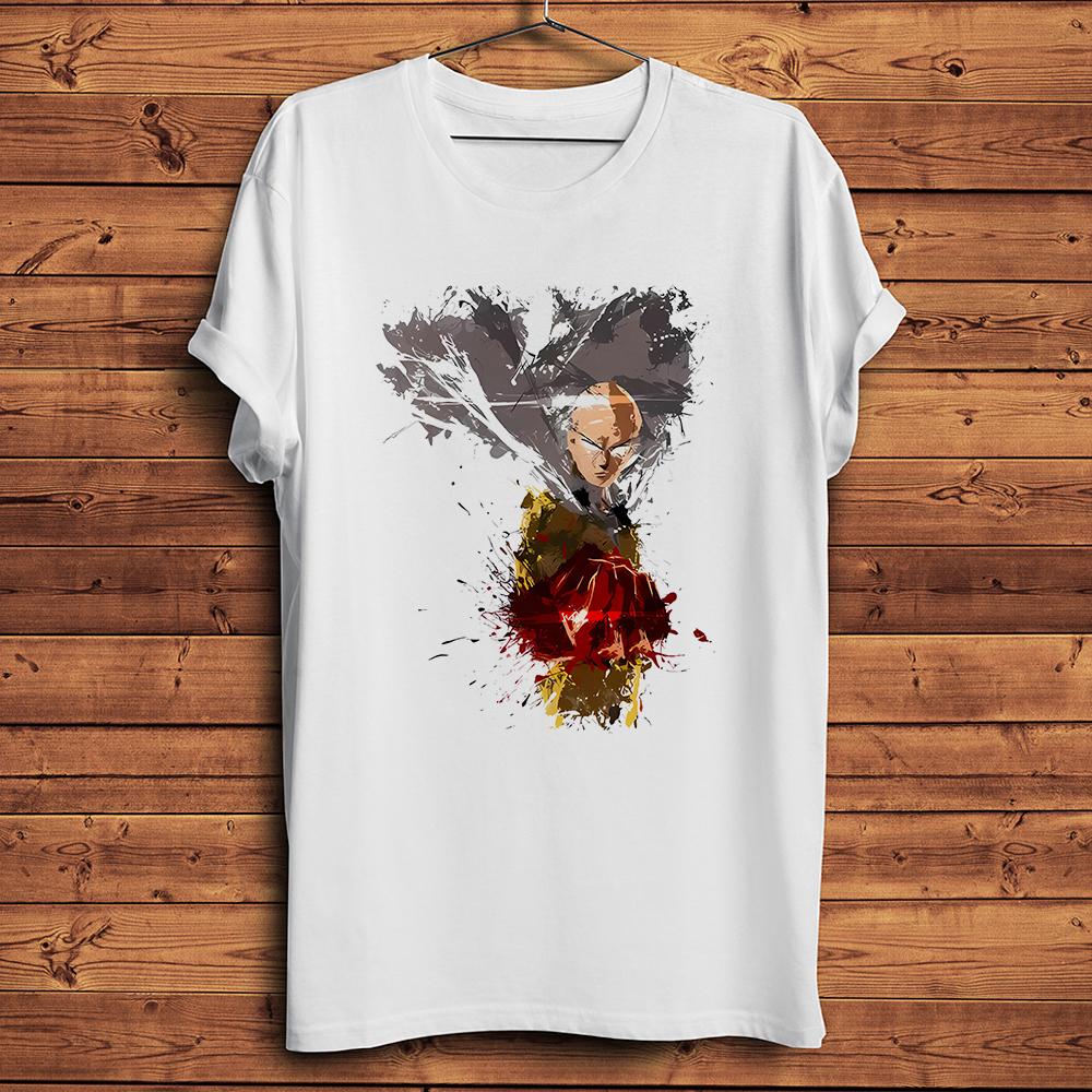 Funny saitama one punch okUnisex anime Tshirt Unisex Casual Short sleeve T Shirt Unisex Unisexga Streetwear Tee Breathable Print S