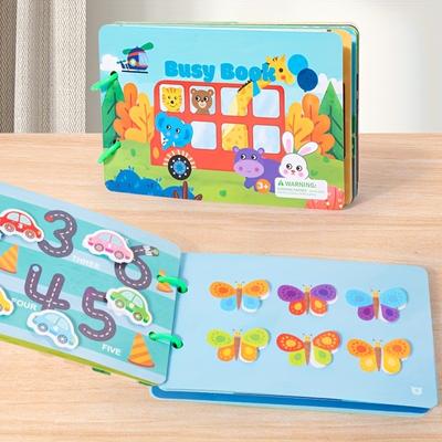 Montessori Quiet Books Logická hra Zaneprázdněná kniha Zvířecí pasta s angličtinou Vzdělávací hračky pro rané vzdělávání pro batolata