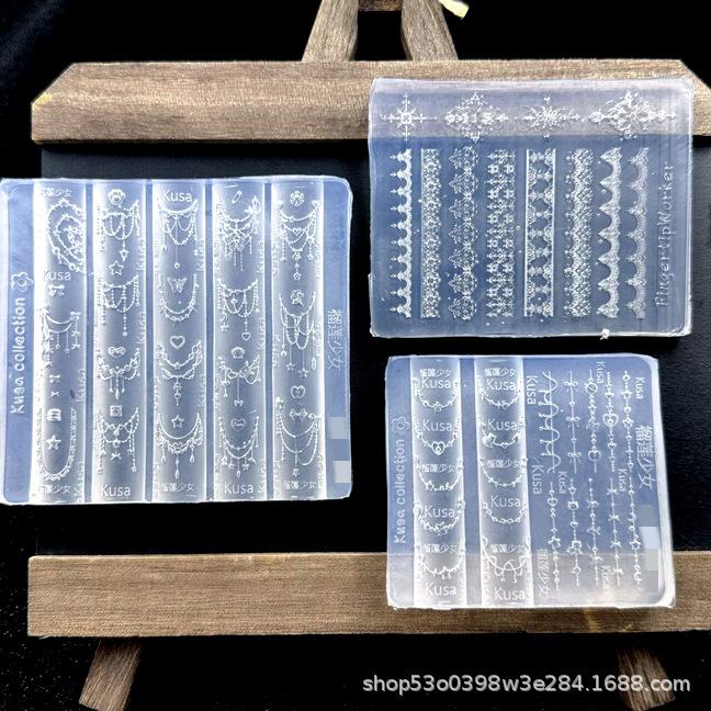 Clay Figurine Lace Silicone Mold for Nail Art and Resin Crafting