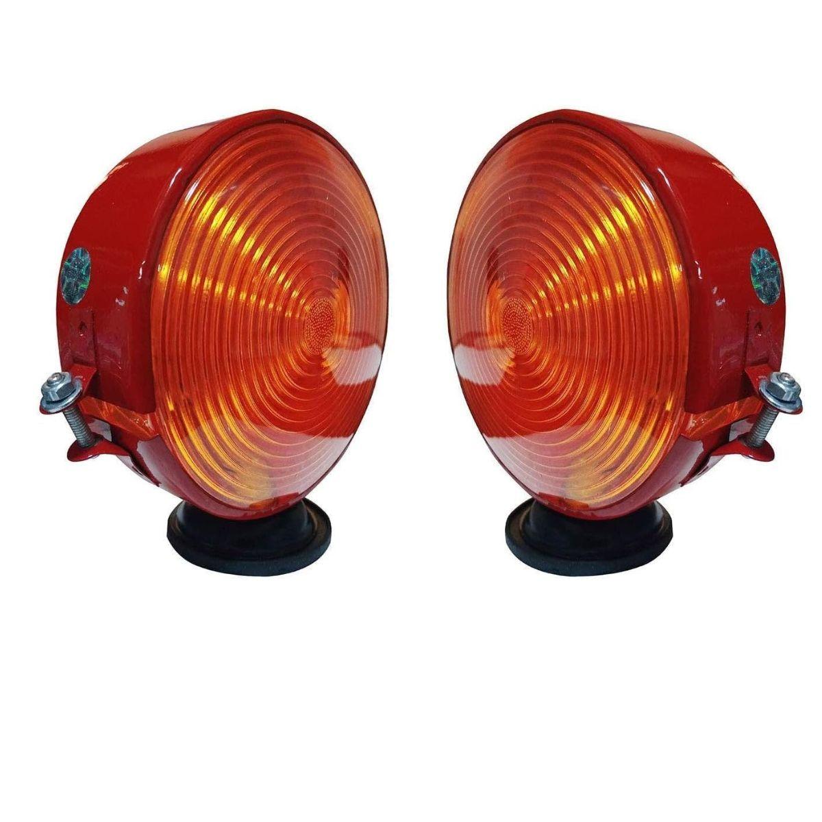 

Pair of Butlers Style Side Indicator Lamps – Trailer Lights with 12V Bulbs | Suitable for BMC, Ford, Bedford & Commercial Trucks янтарь