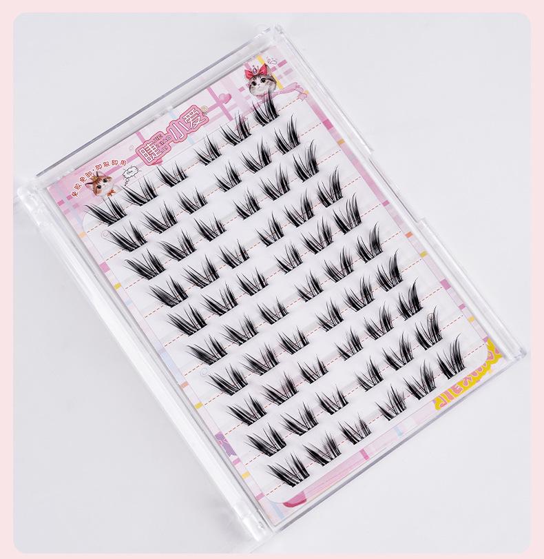 

Princess Glue-Free False Eyelashes: Beginner-Friendly, Segmented Clusters for a Natural Look, Manga-Inspired Style, Large Capacity