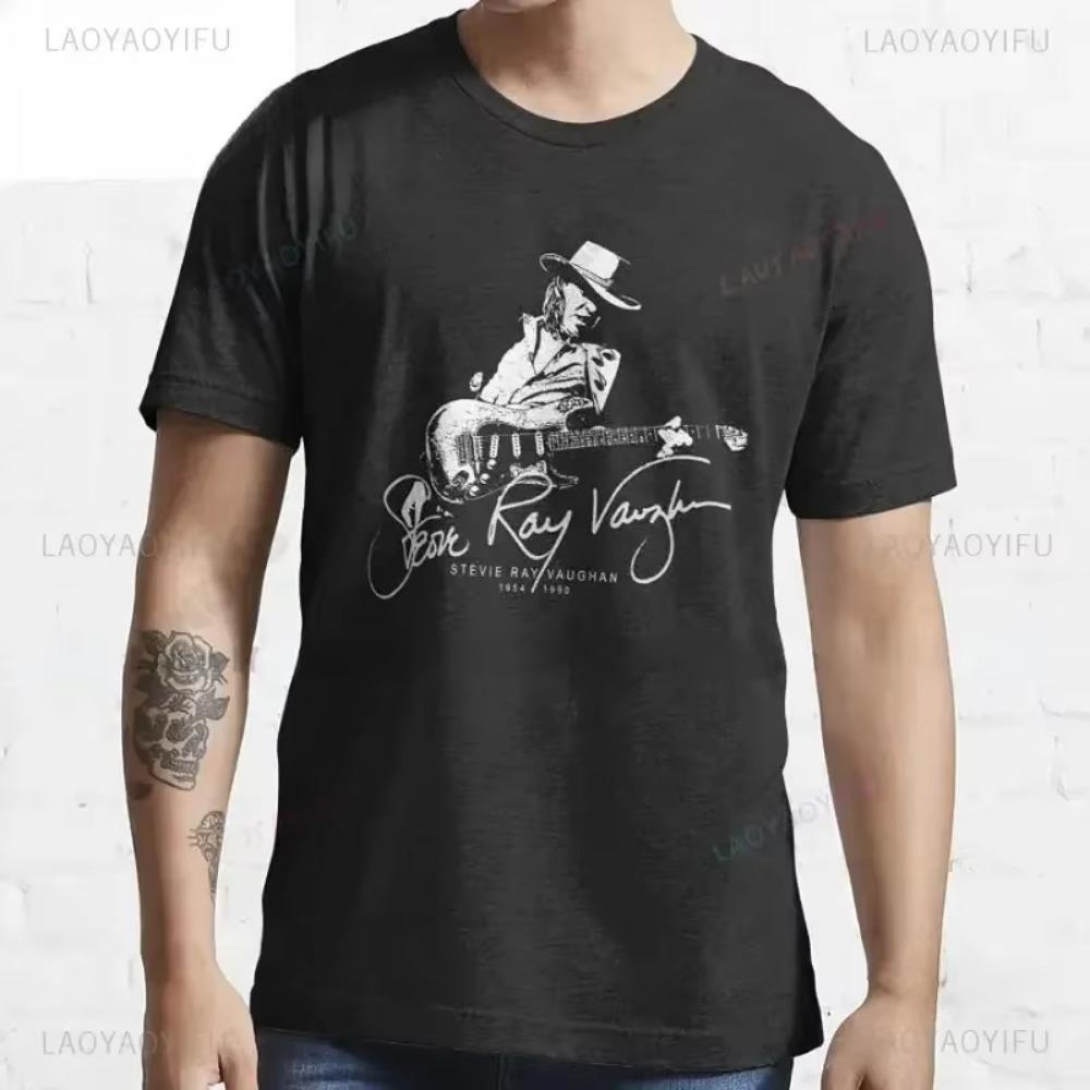 Man Woman Tee Stevie Ray Vaughan Guitar Blues Roc SRV Unisex O-neck Fashion Graphic T Shirts Men Streetwear Clothing