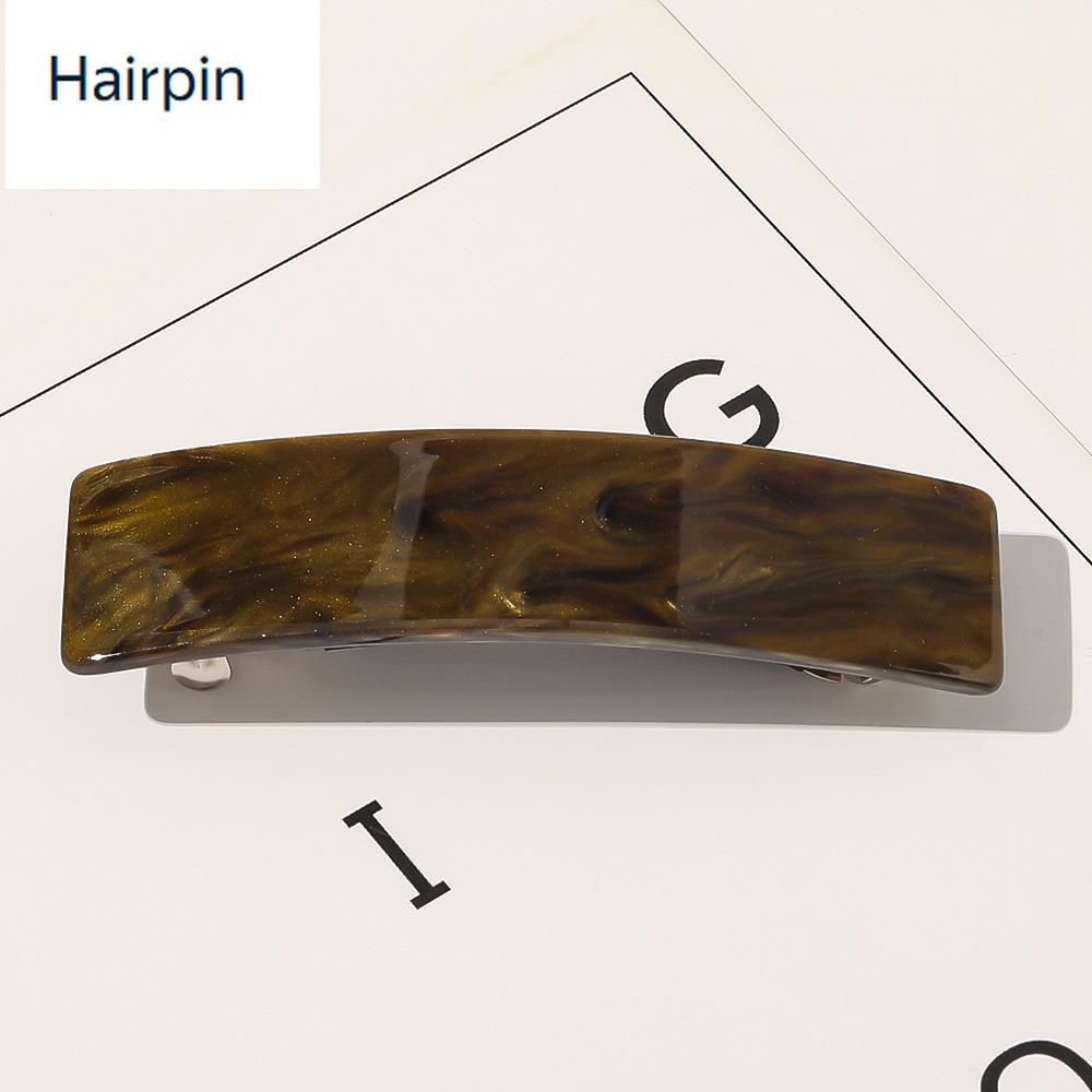 Acetate Square Hair Claw Spring Loaded Hair Clip for Women Messy Bun Forest Vintage Hair Accessory