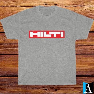 Ny T-shirt HILTI Power Tools Logotyp Svart / Vit / Grå/Marinblå Herr T-shirt S - 5XL