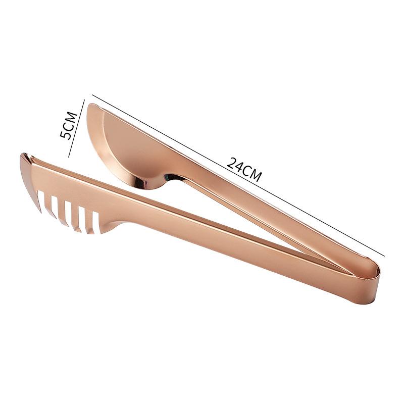 Kitchen Food Tongs Stainless Steel Color Comb Type Meal Clip Non Stick Cookware Salad Beef Buffet Clamp Home Accessories