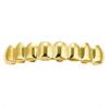 New HIP HOP Grillz Brass Gold Plated Set Plain 8 Teeth Top Bottom With Gold Rose Gold Silver and Black Grillz Teeth Body Jewelry